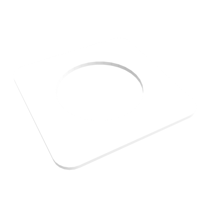 Amba Products Accessory AE-1S-W 1mm Square Spacer Qty of 2 for Quadro or Vega Collections - 0.04 x 1.5 x 1.5 in. - White Finish