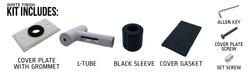 Amba Products AJ-WRK-W Jeeves Wet-Rated Upgrade Kit - 0.25 x 4.5 x 4.5 in. - Glossy White Finish