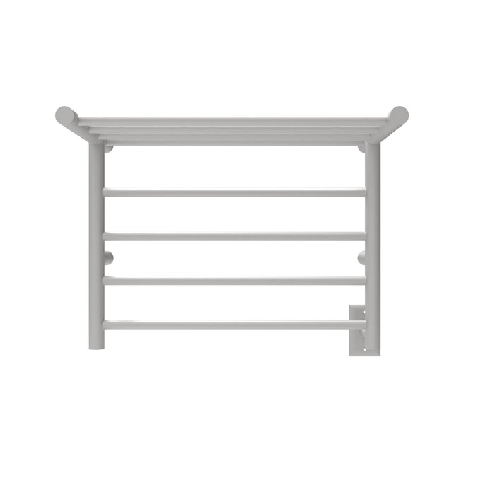 Amba Products RSH-B Radiant 8-Bar Shelf Hardwired Plug-in Combo Towel Warmer - 14 x 24.5 x 19.125 in. - Brushed Finish