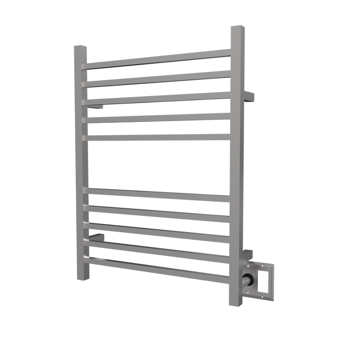 Amba Products RSWH-B Radiant 10-Bar Square Hardwired Plug-in Combo Towel Warmer - 4.75 x 24.5 x 31.5 in. - Brushed Finish