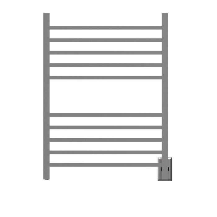 Amba Products RSWH-B Radiant 10-Bar Square Hardwired Plug-in Combo Towel Warmer - 4.75 x 24.5 x 31.5 in. - Brushed Finish