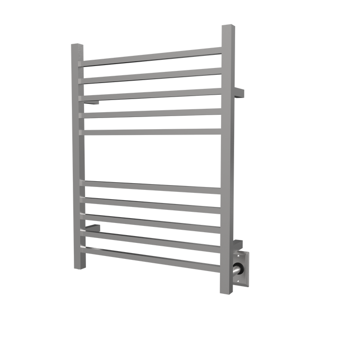 Amba Products RSWH-B Radiant 10-Bar Square Hardwired Plug-in Combo Towel Warmer - 4.75 x 24.5 x 31.5 in. - Brushed Finish