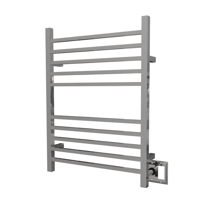 Amba Products RSWH-P Radiant 10-Bar Square Hardwired Plug-in Combo Towel Warmer - 4.75 x 24.5 x 31.5 in. - Polished Finish