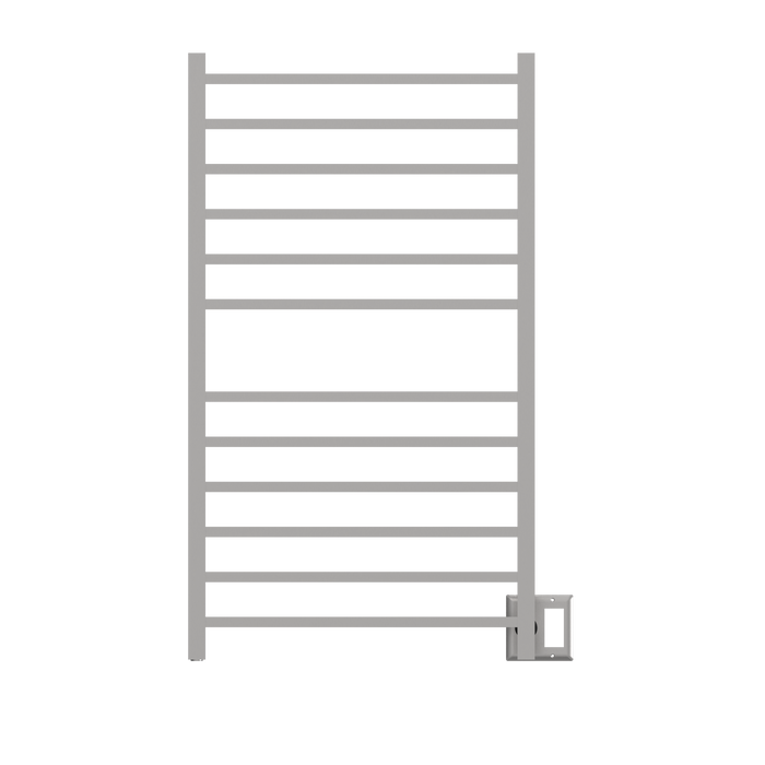 Amba Products RSWHL-B Radiant 12-Bar Large Square Hardwired Plug-in Combo Towel Warmer - 4.75 x 24.5 x 41.75 in. - Brushed Finish