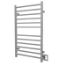 Amba Products RSWHL-B Radiant 12-Bar Large Square Hardwired Plug-in Combo Towel Warmer - 4.75 x 24.5 x 41.75 in. - Brushed Finish