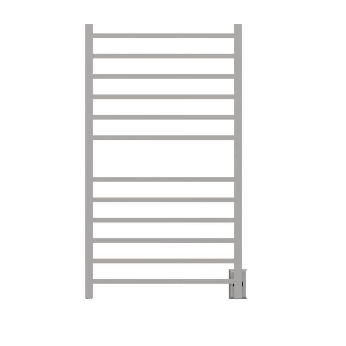 Amba Products RSWHL-B Radiant 12-Bar Large Square Hardwired Plug-in Combo Towel Warmer - 4.75 x 24.5 x 41.75 in. - Brushed Finish