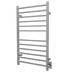 Amba Products RSWHL-B Radiant 12-Bar Large Square Hardwired Plug-in Combo Towel Warmer - 4.75 x 24.5 x 41.75 in. - Brushed Finish