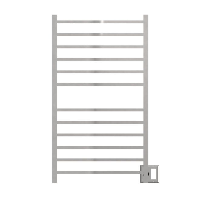 Amba Products RSWHL-P Radiant 12-Bar Large Square Hardwired Plug-in Combo Towel Warmer - 4.75 x 24.5 x 41.75 in. - Polished Finish