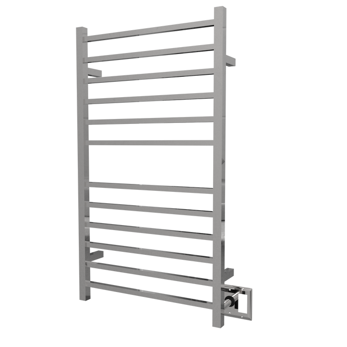 Amba Products RSWHL-P Radiant 12-Bar Large Square Hardwired Plug-in Combo Towel Warmer - 4.75 x 24.5 x 41.75 in. - Polished Finish
