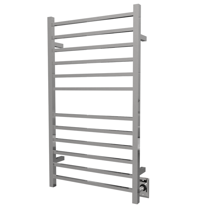 Amba Products RSWHL-P Radiant 12-Bar Large Square Hardwired Plug-in Combo Towel Warmer - 4.75 x 24.5 x 41.75 in. - Polished Finish
