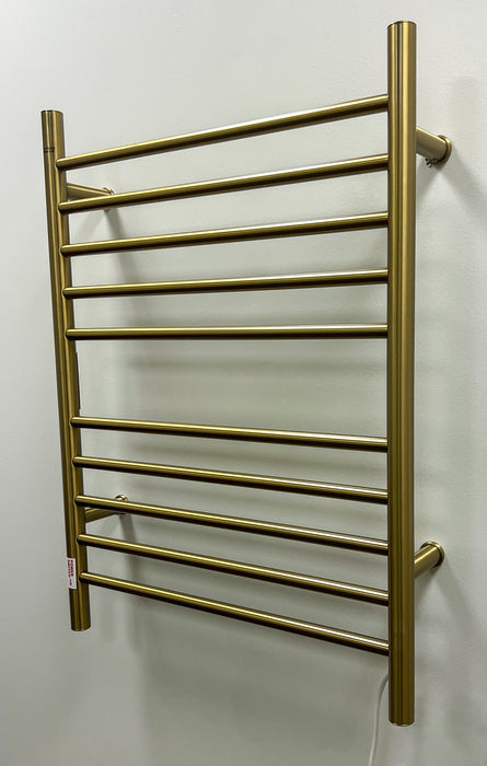 Amba Products RWH-SBB Radiant Straight 10-Bar Hardwired Plug-in Combo Towel Warmer - 4.75 x 24.5 x 31.875 in. - Brushed Bronze Finish