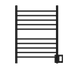 Amba Products RWH-SMB Radiant Straight 10-Bar Hardwired Plug-in Combo Towel Warmer - 4.75 x 24.5 x 31.875 in. - Matte Black Finish