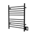 Amba Products RWH-SMB Radiant Straight 10-Bar Hardwired Plug-in Combo Towel Warmer - 4.75 x 24.5 x 31.875 in. - Matte Black Finish