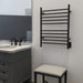 Amba Products RWH-SMB Radiant Straight 10-Bar Hardwired Plug-in Combo Towel Warmer - 4.75 x 24.5 x 31.875 in. - Matte Black Finish