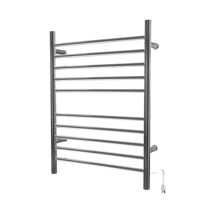 Amba Products RWH-SP Radiant Straight 10-Bar Hardwired Plug-in Combo Towel Warmer - 4.75 x 24.5 x 31.875 in. - Polished Finish