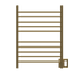 Amba Products RWH-SSB Radiant Straight 10-Bar Hardwired Plug-in Combo Towel Warmer - 4.75 x 24.5 x 31.875 in. - Satin Brass Finish