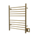Amba Products RWH-SSB Radiant Straight 10-Bar Hardwired Plug-in Combo Towel Warmer - 4.75 x 24.5 x 31.875 in. - Satin Brass Finish