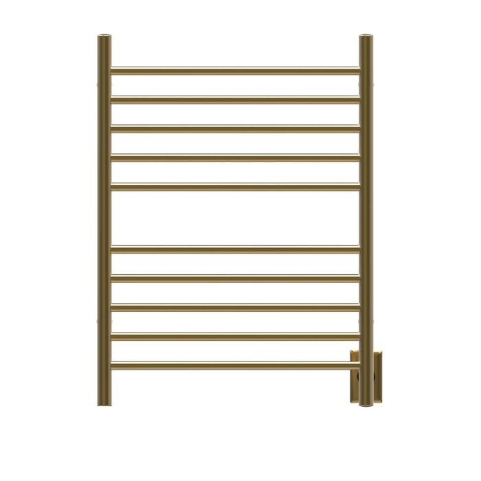 Amba Products RWH-SSB Radiant Straight 10-Bar Hardwired Plug-in Combo Towel Warmer - 4.75 x 24.5 x 31.875 in. - Satin Brass Finish