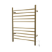 Amba Products RWH-SSB Radiant Straight 10-Bar Hardwired Plug-in Combo Towel Warmer - 4.75 x 24.5 x 31.875 in. - Satin Brass Finish