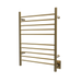 Amba Products RWH-SSB Radiant Straight 10-Bar Hardwired Plug-in Combo Towel Warmer - 4.75 x 24.5 x 31.875 in. - Satin Brass Finish