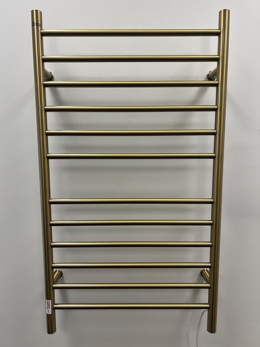 Amba Products RWHL-SBB Radiant Straight 12-Bar Large Hardwired Plug-in Combo Towel Warmer - 4.75 x 24.5 x 41.75 in. - Brushed Bronze Finish