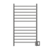 Amba Products RWHL-SP Radiant Straight 12-Bar Large Hardwired Plug-in Combo Towel Warmer - 4.75 x 24.5 x 41.75 in. - Polished Finish