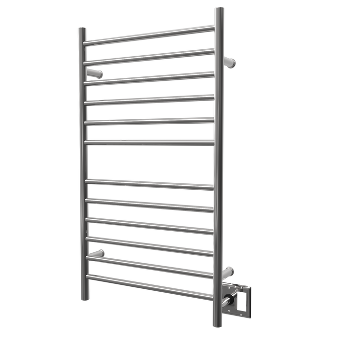 Amba Products RWHL-SP Radiant Straight 12-Bar Large Hardwired Plug-in Combo Towel Warmer - 4.75 x 24.5 x 41.75 in. - Polished Finish