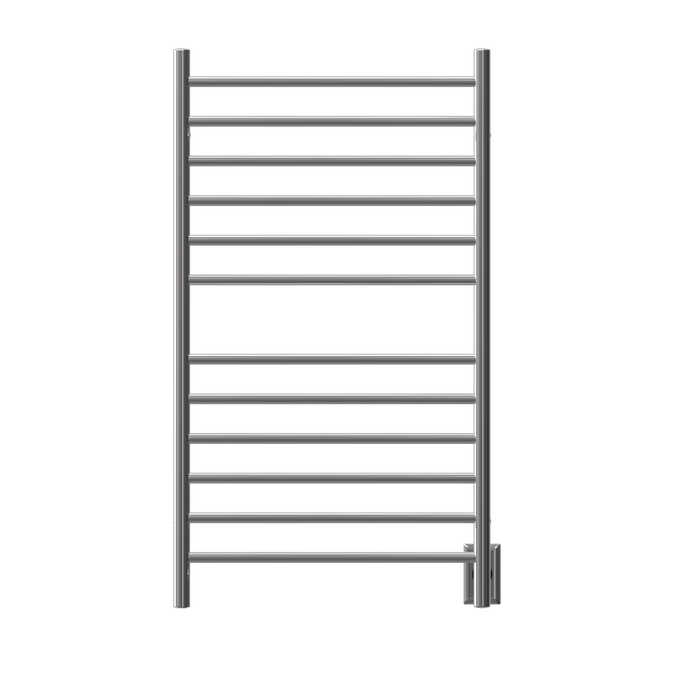 Amba Products RWHL-SP Radiant Straight 12-Bar Large Hardwired Plug-in Combo Towel Warmer - 4.75 x 24.5 x 41.75 in. - Polished Finish
