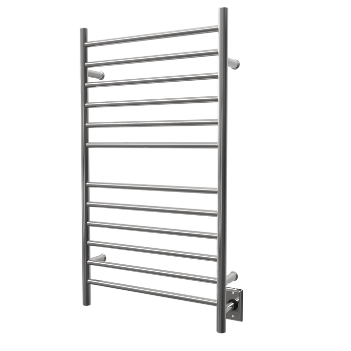 Amba Products RWHL-SP Radiant Straight 12-Bar Large Hardwired Plug-in Combo Towel Warmer - 4.75 x 24.5 x 41.75 in. - Polished Finish