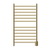 Amba Products RWHL-SSB Radiant Straight 12-Bar Large Hardwired Plug-in Combo Towel Warmer - 4.75 x 24.5 x 41.75 in. - Satin Brass Finish