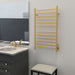 Amba Products RWHL-SSB Radiant Straight 12-Bar Large Hardwired Plug-in Combo Towel Warmer - 4.75 x 24.5 x 41.75 in. - Satin Brass Finish