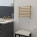 Amba Products RWHS-SSB Radiant 7-Bar Small Hardwired Plug-in Combo Towel Warmer - 4.75 x 20.5 x 20.125 in. - Satin Brass Finish