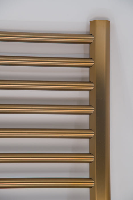 Amba Products S2132BB Sirio 12-Bar Hardwired Towel Warmer - 4 x 21.5 x 33.125 in. - Brushed Bronze Finish