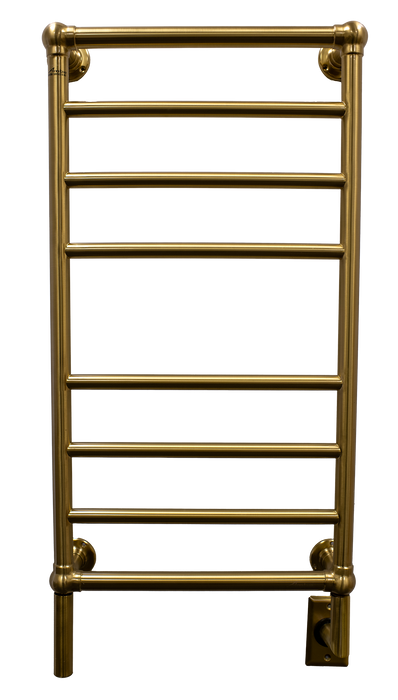 Amba Products T-2040BMB Traditional Model 8-Bar Hardwired Towel Warmer - 5.375 x 21.125 x 43.25 in. - Brushed Modern Brass