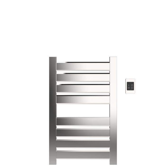 Amba Products V2337P Vega 8-Panel Hardwired Towel Warmer - 3.625 x 23.375 x 39.25 in. - Polished Finish