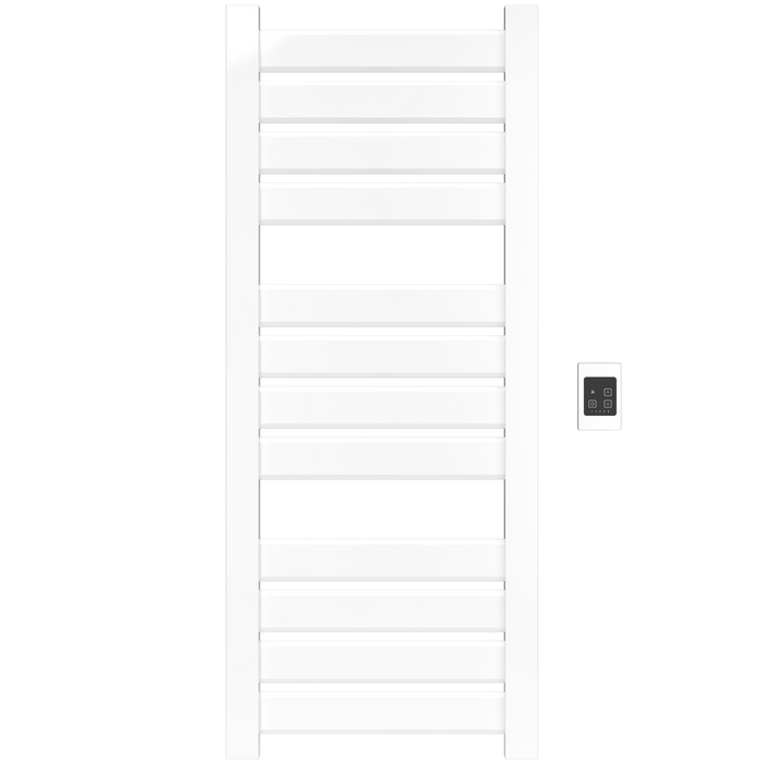 Amba Products V2356W Vega 12-Panel Hardwired Towel Warmer - 3.625 x 23.375 x 58 in. - White Finish