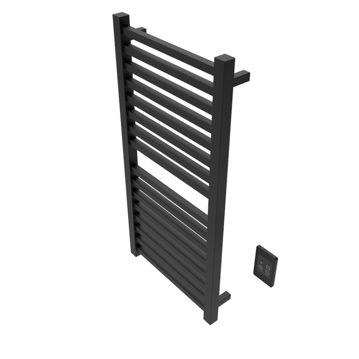 Amba Products Q2142MB Quadro 16-Bar Hardwired Towel Warmer - 4.375 x 21.25 x 42.625 in. - Matte Black Finish