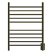 Amba Products RWH-SBB Radiant Straight 10-Bar Hardwired Plug-in Combo Towel Warmer - 4.75 x 24.5 x 31.875 in. - Brushed Bronze Finish