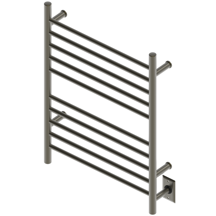 Amba Products RWH-SBB Radiant Straight 10-Bar Hardwired Plug-in Combo Towel Warmer - 4.75 x 24.5 x 31.875 in. - Brushed Bronze Finish