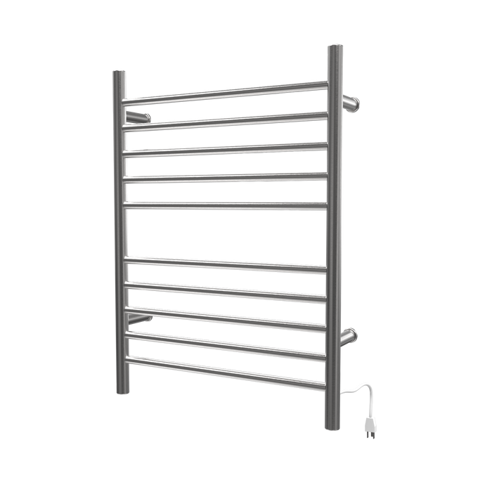 Amba Products RWH-SB Radiant Straight 10-Bar Hardwired Plug-in Combo Towel Warmer - 4.75 x 24.5 x 31.875 in. - Brushed Finish