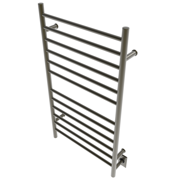 Amba Products RWHL-SBB Radiant Straight 12-Bar Large Hardwired Plug-in Combo Towel Warmer - 4.75 x 24.5 x 41.75 in. - Brushed Bronze Finish