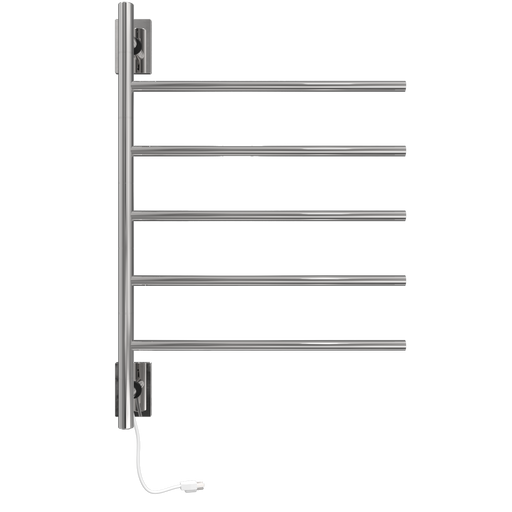 Amba Products SB5-P Swivel Bar Hardwired Plug-in Combo Towel Warmer with 5 Bars - x x in. - Polished Finish