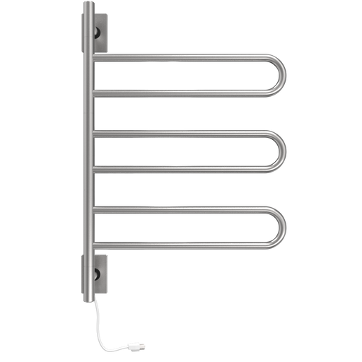 Amba Products SL3-B Swivel Loop Hardwired Plug-in Combo Towel Warmer with 3 Looped Bars - x x in. - Brushed Finish