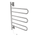Amba Products SL3-B Swivel Loop Hardwired Plug-in Combo Towel Warmer with 3 Looped Bars - x x in. - Brushed Finish