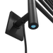 Amba Products SL3-MB Swivel Loop Hardwired Plug-in Combo Towel Warmer with 3 Looped Bars - x x in. - Matte Black Finish