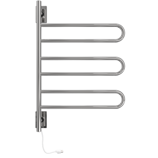 Amba Products SL3-P Swivel Loop Hardwired Plug-in Combo Towel Warmer with 3 Looped Bars - x x in. - Polished Finish